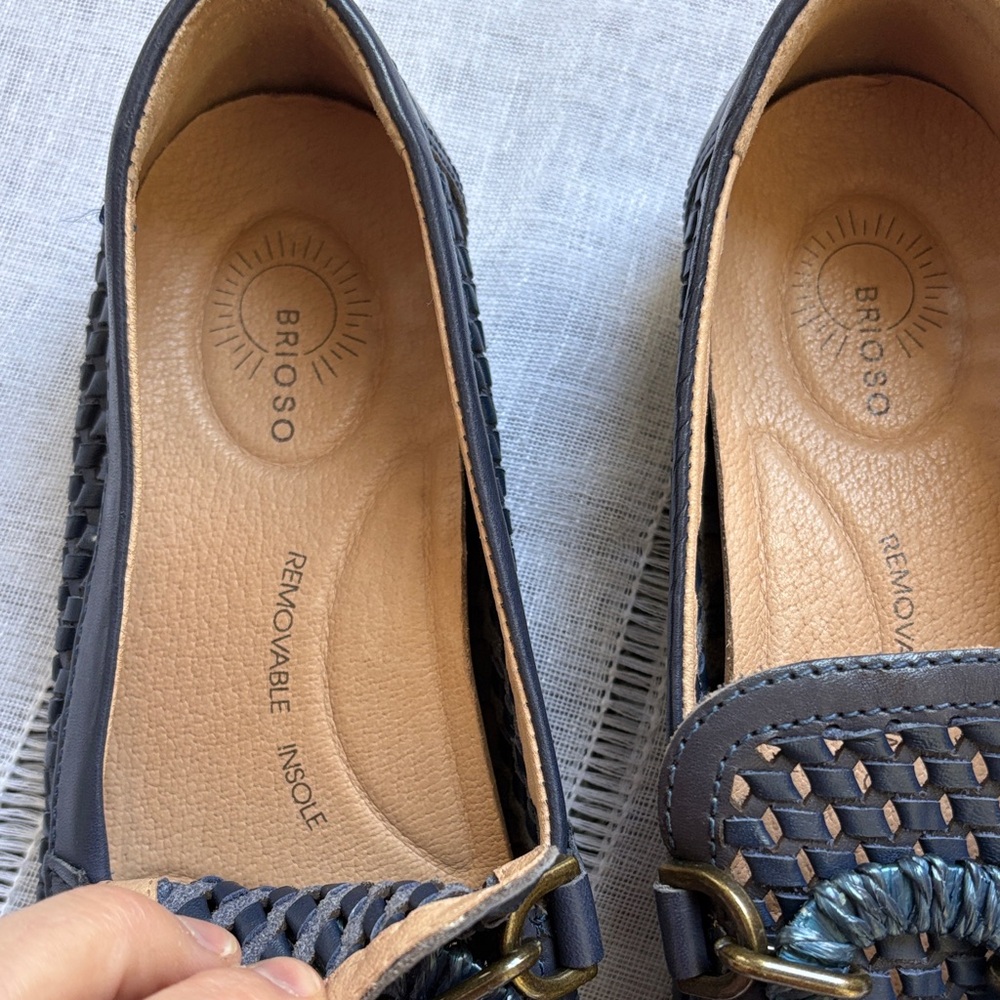 Brioso Presley Woven Leather Ornamented Loafers - Picture 4 of 12